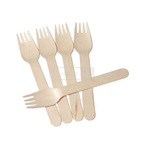 Disposable wooden fork
